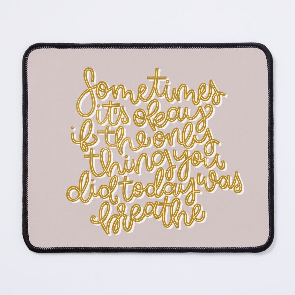 Item preview, Just Breathe Hand Lettered Quote designed and sold by littlescooter.
