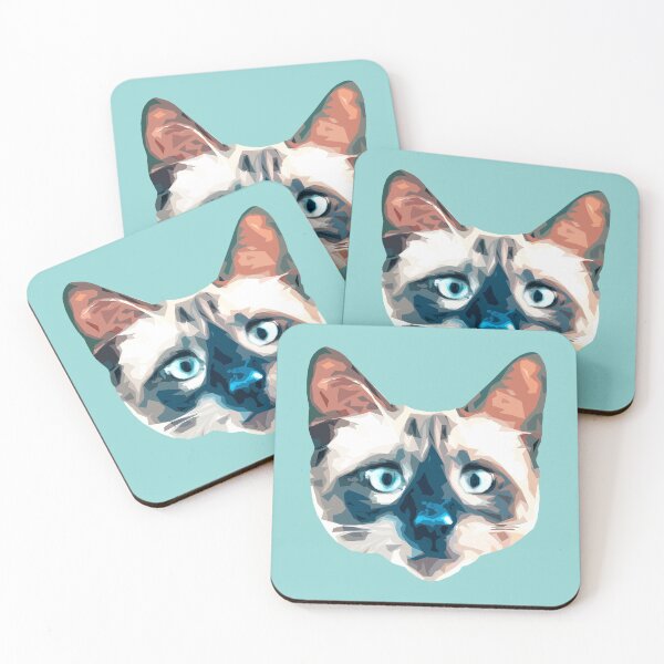 Item preview, Siamese Cat - Cute Cat Pop Art - WPAP designed and sold by inkandmoth.