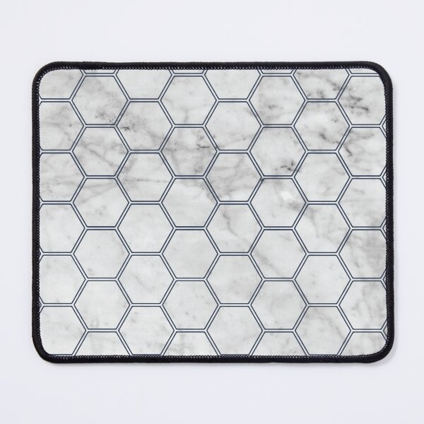 Item preview, Geometric Honeycomb Pattern - Marble & Navy #871 designed and sold by Natural Collective.