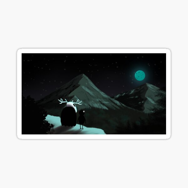Moonset Sticker