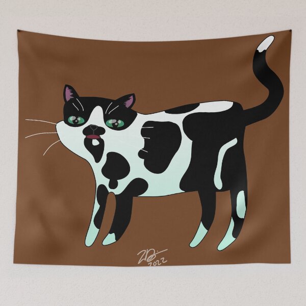 Item preview, Confused Cow Cat designed and sold by Zia Frazier.