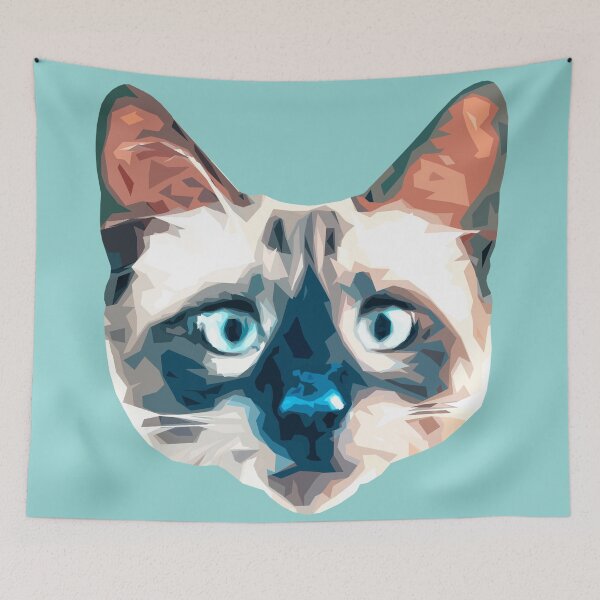 Item preview, Siamese Cat - Cute Cat Pop Art - WPAP designed and sold by inkandmoth.