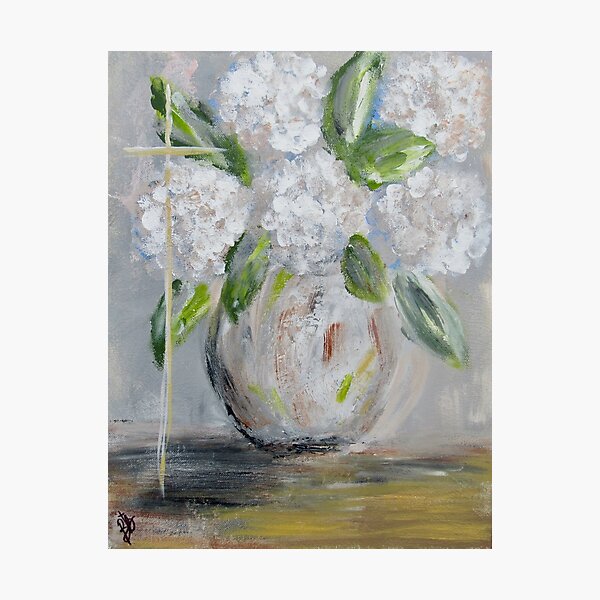 Item preview, Hydrangeas In Bloom with Cross designed and sold by praiseandpaint.