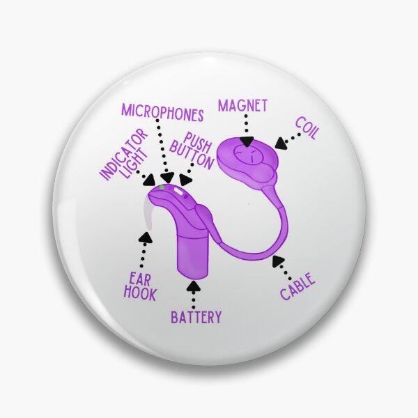 Item preview, Purple Cochlear Implant Parts and Pieces designed and sold by Hear4theEars.