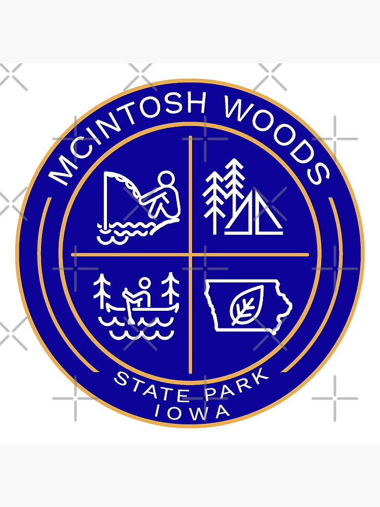 Mcintosh Woods State Park Heraldic Logo Art Print By Vanyakar Redbubble 3326