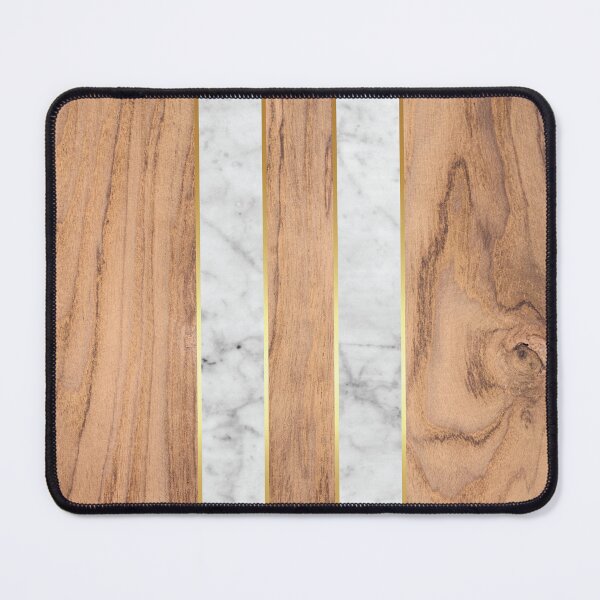 Item preview, Striped Wood Grain Design - White Marble #497 designed and sold by Natural Collective.