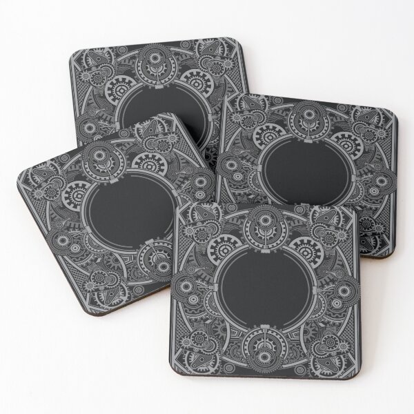 Item preview, Mechanism ornament pattern black artwork. Gears art designed and sold by Olga Chetverikova.