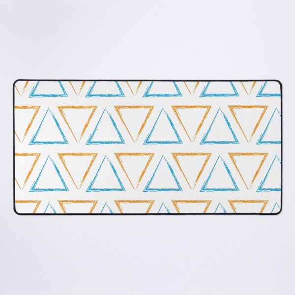 Item preview, Triangular Peaks Pattern - Orange & Blue #332 designed and sold by Natural Collective.