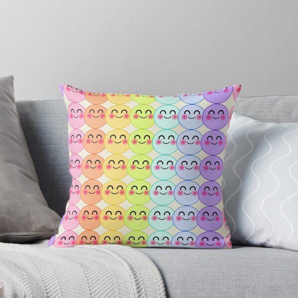 Item preview, Smiling Blushing Emoji Watercolor Rainbow designed and sold by mixMixtli.