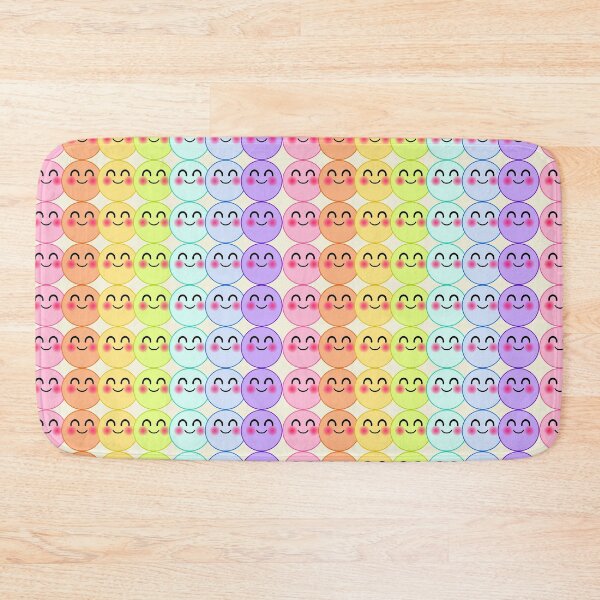 Item preview, Smiling Blushing Emoji Watercolor Rainbow designed and sold by mixMixtli.