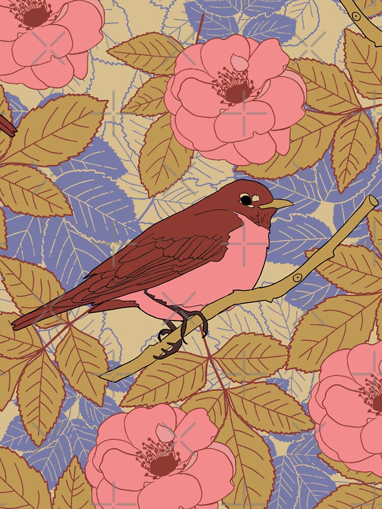 Thumbnail 5 of 5, iPhone Case, Birds and Roses Pattern designed and sold by MadebyCRO.