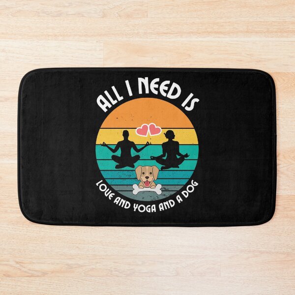 Item preview, All I Need Is Love And Yoga And A Dog designed and sold by theredsharp.