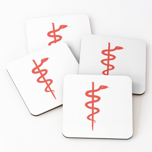 Item preview, Rod of Asclepius Red Silhouette designed and sold by Artsy-Chemist.