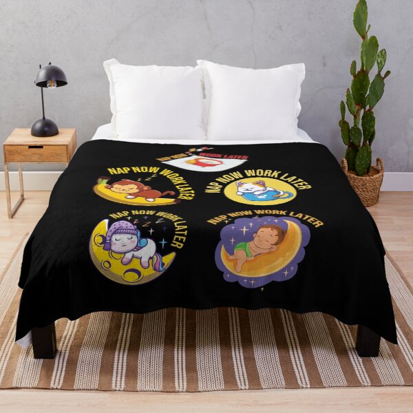 Item preview, Nap Now Work Later Funny Cup Coffee Cute Cat Monkey Unicorn Baby Moon Clock Pillow Illustrations Gift Cool Nap Lovers Quote designed and sold by pedrored369.