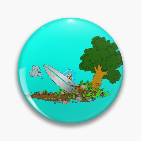 Item preview, Space Unicorn UFO crash designed and sold by WyldTrees.