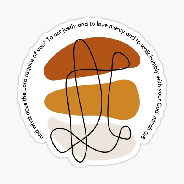 Vista previa del artículo con la obra «Actuar con justicia Amar con misericordia Caminar con humildad», diseñado y vendido por sidebiz.