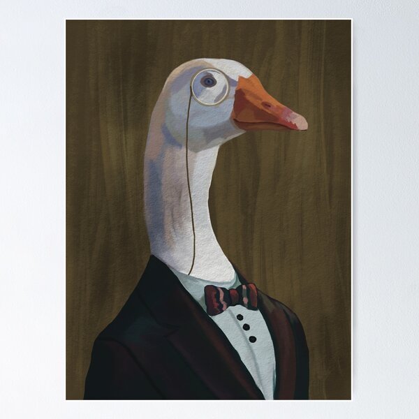 Item preview, The Doctor of Consciousness, Goose Anthropomorphic Artwork designed and sold by Elliott G.W..