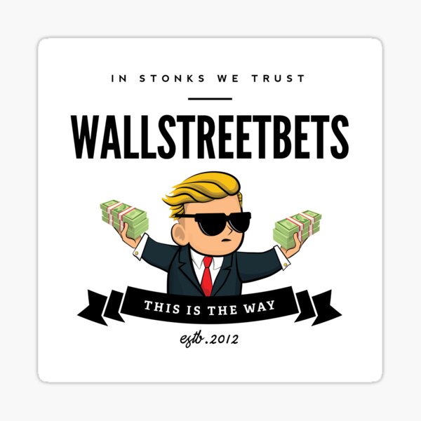 Item preview, WALLSTREETBETS - IN STONKS WE TRUST (Square Cut) designed and sold by DesignsByER.
