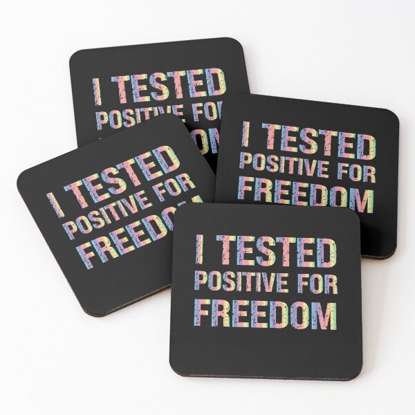 Item preview, I Tested Positive For Freedom Simple Distressed Text Colorful Gradient Design Funny Quote   designed and sold by pedrored369.