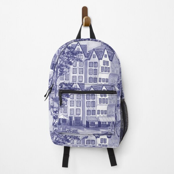 Item preview, Purple Blue Very Peri Cologne Germany Buildings Near Great St Martine Church designed and sold by Irina Sztukowski.