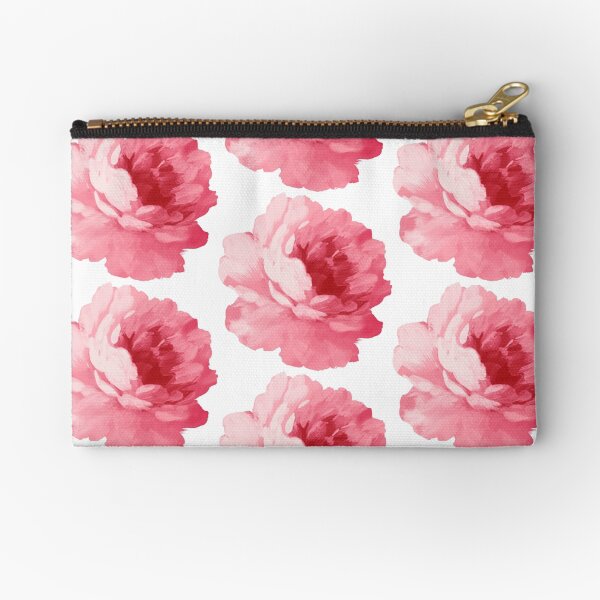 Flower pink peony Zipper Pouch