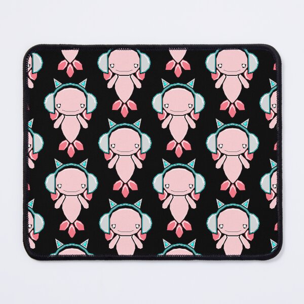Item preview, AXOLOTL WITH CAT HEADPHONES designed and sold by the Zarock Shop.
