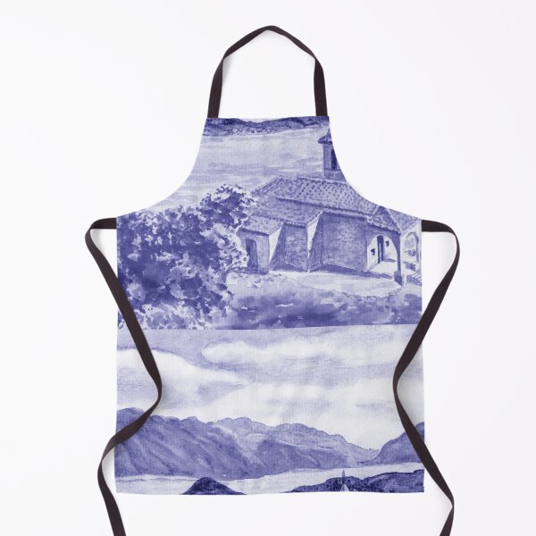 Item preview, Purple Blue Very Peri Lake Como San Martino Church Bellagio And Griante Italy designed and sold by Irina Sztukowski.