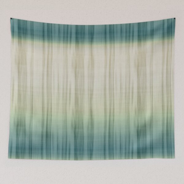 Item preview, blue beige Curtains Fabric Flowy Flowing Interior Design Pattern Retro Vintage  designed and sold by Shayna Westfall.