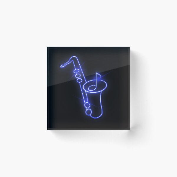 Item preview, Glowing Neon Jazz Saxophone Sign Design designed and sold by MGuyerArt.