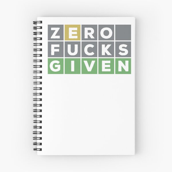 Item preview, Zero Fucks Given Wordle Game designed and sold by dreammerchant.