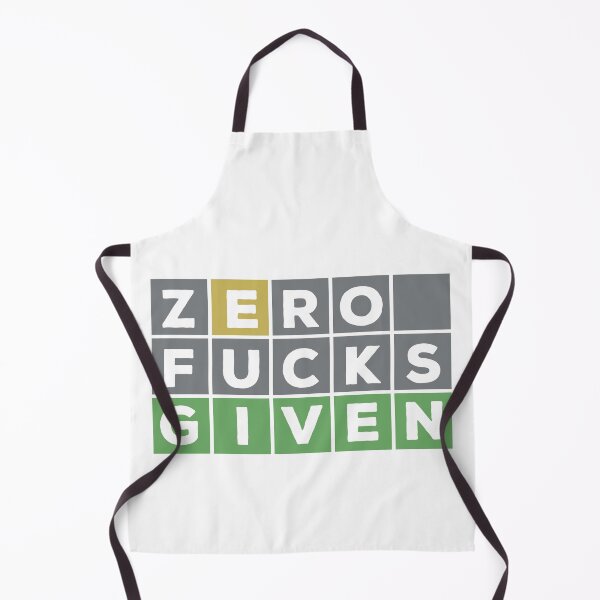 Item preview, Zero Fucks Given Wordle Game designed and sold by dreammerchant.