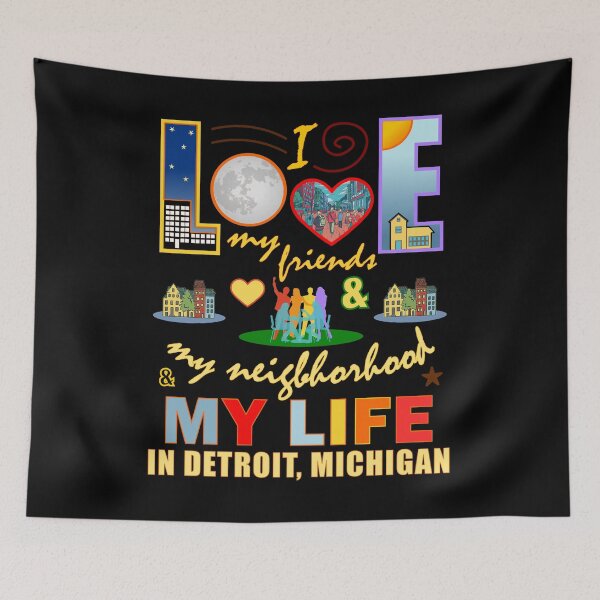 Item preview, Friends Detroit Michigan Neighborhood and Life Community Pride designed and sold by artfulnotebook.