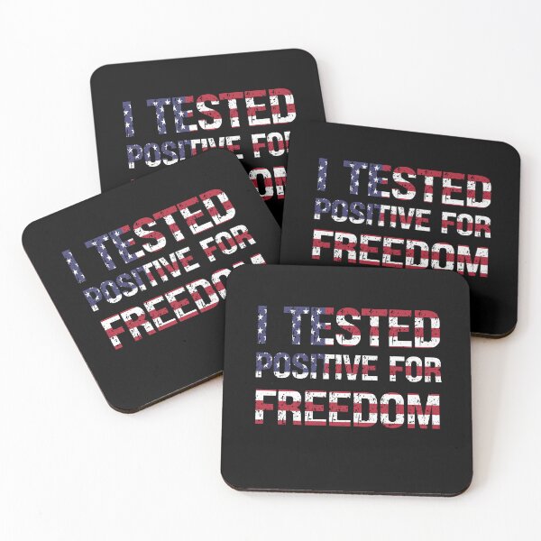 Item preview, I Tested Positive For Freedom Simple Usa Flag Distressed Text Funny Quote   designed and sold by pedrored369.