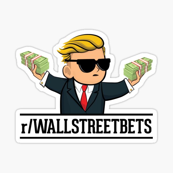 r/wallstreetbets " Sticker for Sale by DesignsByER | Redbubble