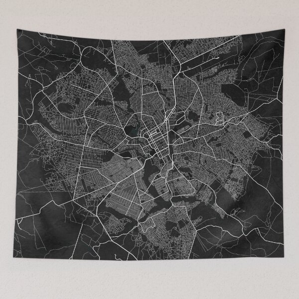 Item preview, Lubumbashi City Map of Haut-Katanga, DR Congo - Dark designed and sold by deMAP.
