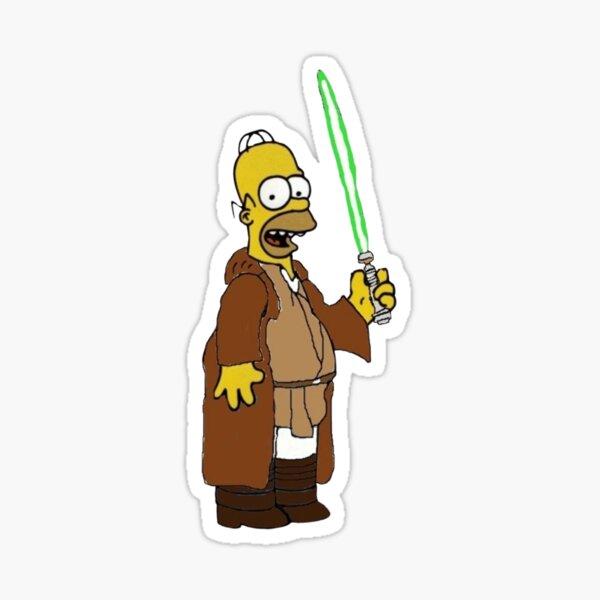 Vista previa del artículo con la obra «Homero Jedi Simpson», diseñado y vendido por sorryimbusy.
