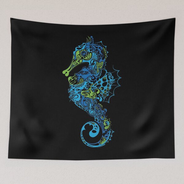 Item preview, Beautiful blue seahorse designed and sold by Olga Chetverikova.
