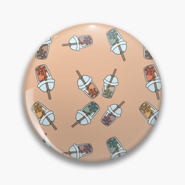 Item preview, Orange Bubble Tea Love Pattern designed and sold by SwirlSeas.