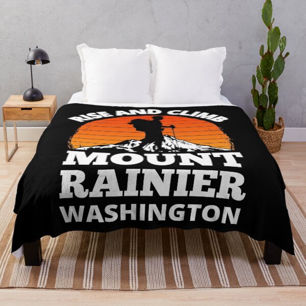 Item preview, Rise And Climb Mount Rainier Washington Vintage Mountain Climbing designed and sold by RGRamsey.