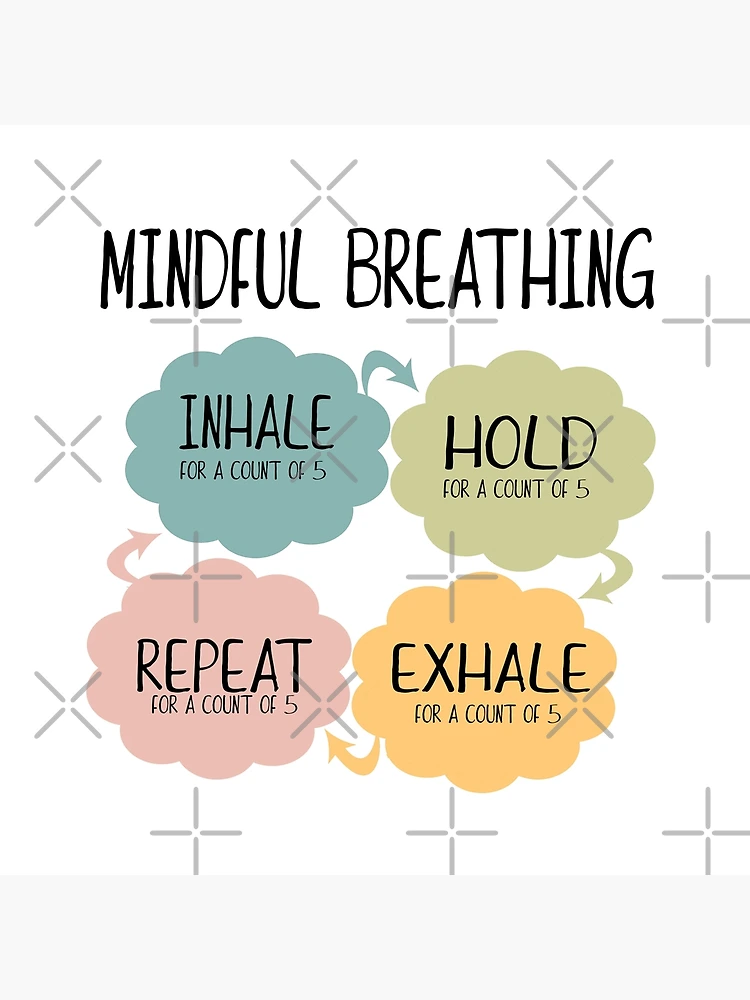 Mindful breathing exercise Art Board Print by jennstore