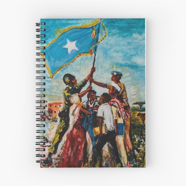 Item preview, Painting showing Somalis around the Somali Flag designed and sold by VintageSomalia.