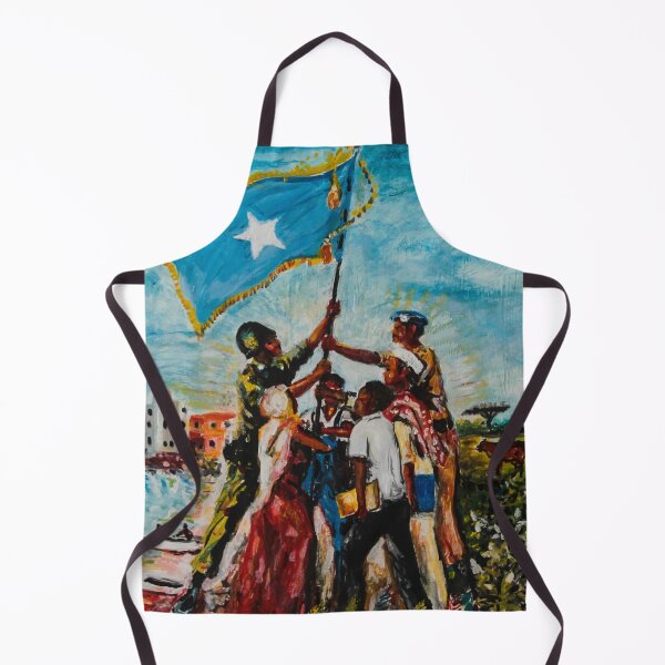 Item preview, Painting showing Somalis around the Somali Flag designed and sold by VintageSomalia.