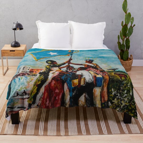 Item preview, Painting showing Somalis around the Somali Flag designed and sold by VintageSomalia.