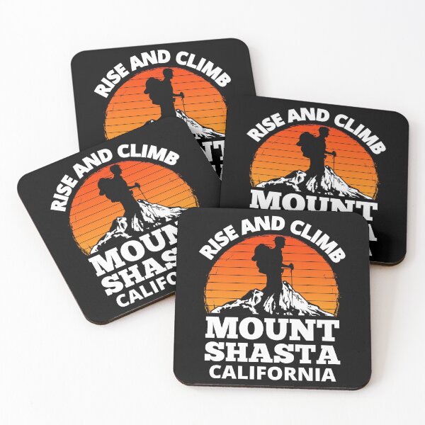 Item preview, Rise And Climb Mount Shasta California Vintage Mountain Climbing designed and sold by RGRamsey.