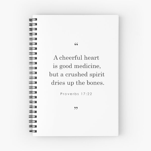 Item preview, Proverbs 17:22, Bible Verse. designed and sold by Tiny Seed Bazaar.