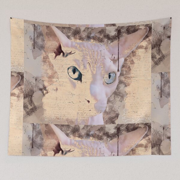 Item preview, Abstract color print cornish rex cat designed and sold by artdragongift 15.