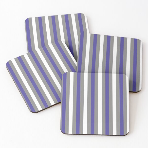 Item preview, Vertical stripes in Very Peri purple, gray and white designed and sold by Ninaeva.