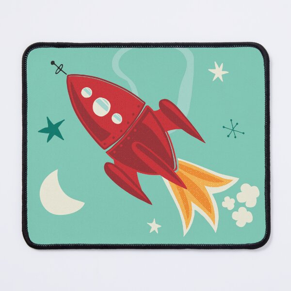 Item preview, Spaceship Rocket ship Space Rocket Mid Century stars designed and sold by Heather Rosas.