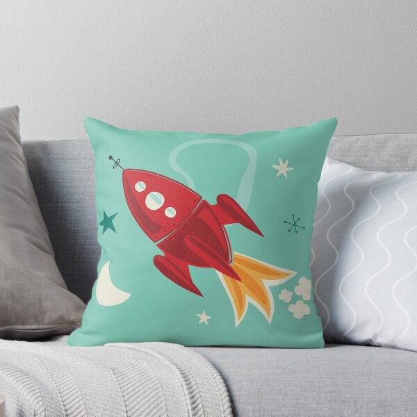 Item preview, Spaceship Rocket ship Space Rocket Mid Century stars designed and sold by Heather Rosas.
