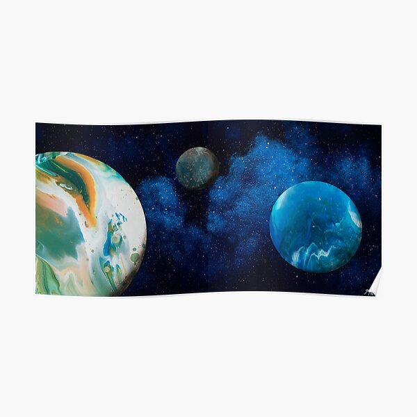 Planetary Marbles Poster